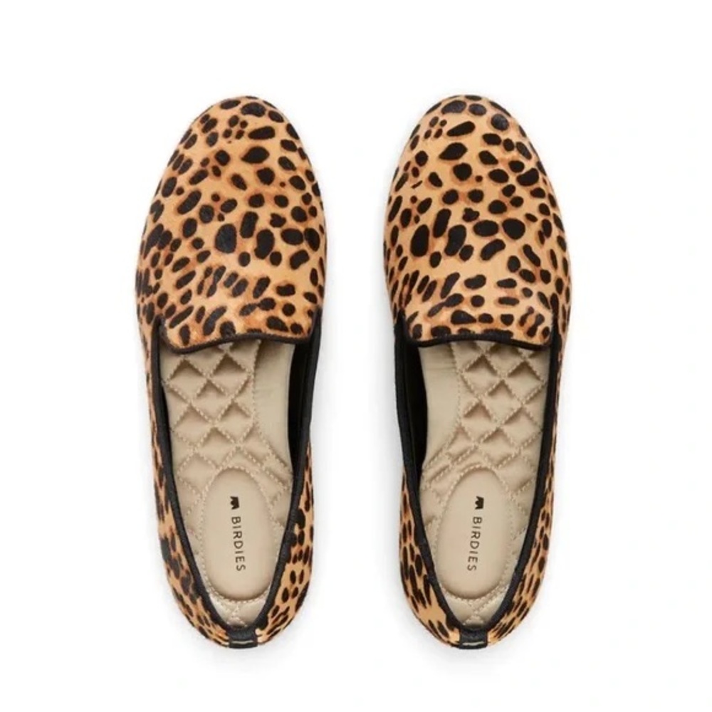 NWOB Birdies The Starling Cheetah Leopard Print Calf Hair Loafer Flats 7 - Picture 3 of 15